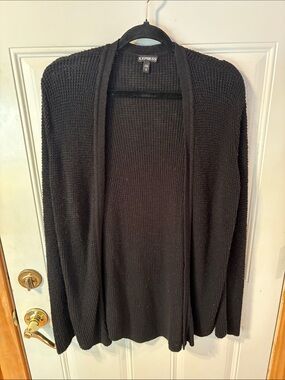 Express Open Front Black Cardigan Size Medium